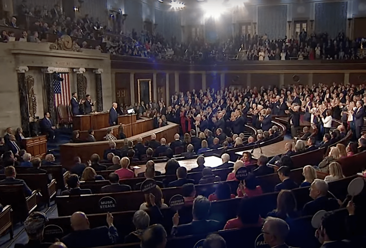 A picture from the Congress floor on the night of the State of the Union